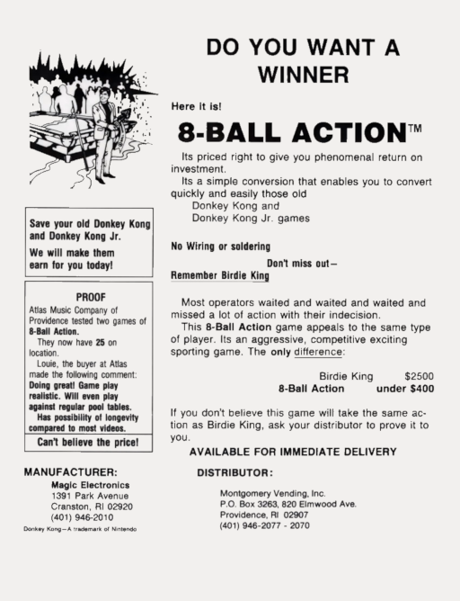 Eight Ball Action (DK conversion) [Parent set for working drivers] Game Cover